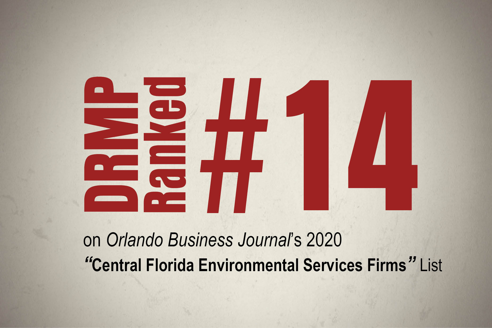 DRMP Lands on  Top Central Florida Environmental Services Firms List 